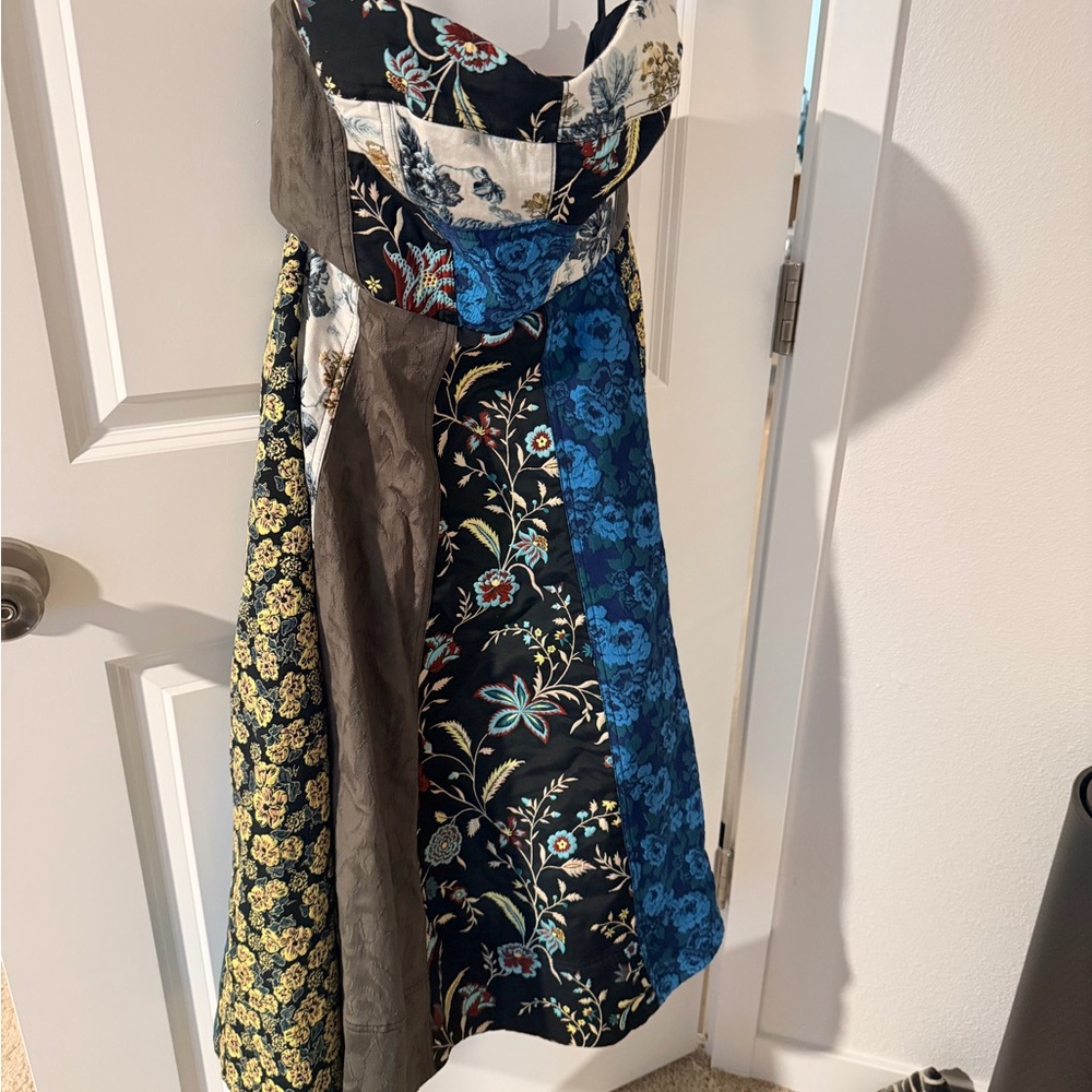 Anthropologie Floral Strapless Sweetheart Midi Dress - Picture 4 of 6